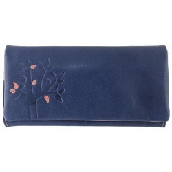 Lyla and Tilly Tree Emboss Large Leather Flap Over Purse