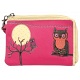 Lyla and Tilly Owl and Moon Applique Leather Wrist Purse