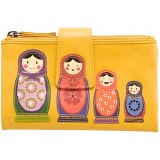 Lyla and Tilly Russian Doll Applique Leather Purse