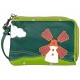 Lyla and Tilly Windmill Applique Leather Wrist Purse
