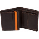 Mala Leather Axis Shirt Wallet with Coin Pocket