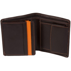 Mala Leather Axis Shirt Wallet with Coin Pocket
