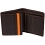 Mala Leather Axis Shirt Wallet with Coin Pocket Brown / Orange