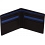 Mala Leather Axis Basic Slim Card Holder Wallet Black / Blue
