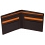 Mala Leather Axis Basic Slim Card Holder Wallet Brown / Orange