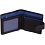 Mala Leather Axis Mens Leather Tab Wallet with Coin Pocket Black / Blue