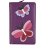 Mala Leather Butterfly Tall Purse Purple