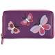 Mala Leather Butterfly Zip Round Purse