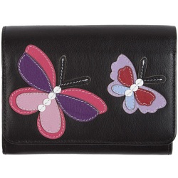 Mala Leather Butterfly Flap Over Purse