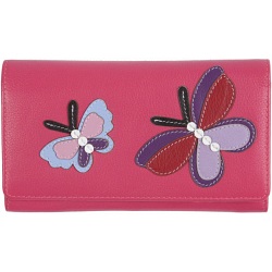 Mala Leather Butterfly Flap Over Purse