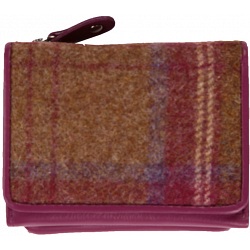 Mala Leather Abertweed Tri Fold Purse