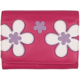 Mala Leather Enya Medium Flap Over Leather Purse