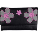 Mala Leather Enya Large Flap Over Leather Purse