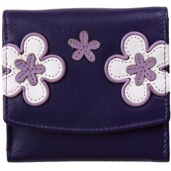 Mala Leather Enya Small Flap Over Leather Purse