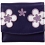 Mala Leather Enya Small Flap Over Leather Purse Purple