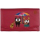 Mala Leather Bluebell Owls Flap Over Leather Purse