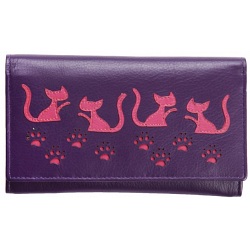 Mala Leather Poppy Cat Flap Over Leather Purse