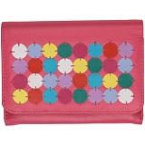 Mala Leather Ruby Medium Flap Over Leather Purse