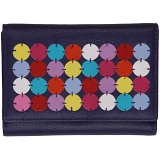 Mala Leather Ruby Tri Section Leather Purse