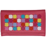 Mala Leather Ruby Flap Over Leather Purse