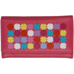 Mala Leather Ruby Flap Over Leather Purse