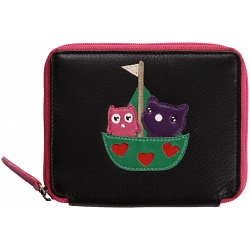 Mala Leather Kyoto Small Leather Zip Around Purse