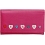 Mala Leather Lucy Flap Over Leather Purse Pink