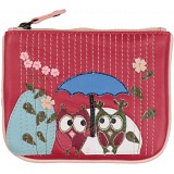 Mala Leather Bluebell Owls Coin Purse