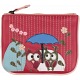 Mala Leather Bluebell Owls Coin Purse