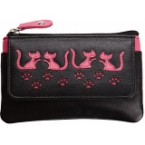 Mala Leather Poppy Cat Leather Coin Purse