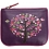 Mala Leather Lotus Zip Top Leather Coin Purse Purple