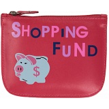 Mala Leather Pinky Shopping Fund Zip top Leather Coin Purse