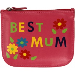 Mala Leather Pinky Best Mum Leather Zip Top Coin Purse