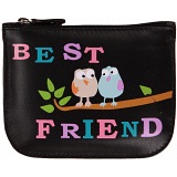 Mala Leather Pinky Best Friend Leather Zip Top Coin Purse