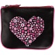 Mala Leather Pinky Heart Leather Zip Top Coin Purse