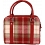 Mala Leather Abertweed Tri Zip Leather Handbag / Grab Bag Red