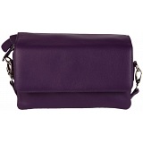 Mala Leather Anishka Three Section Flap Over Leather Handbag