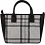Mala Leather Abertweed Leather Grab Bag / Wool Handbag Grey