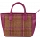 Mala Leather Abertweed Leather Grab Bag / Wool Handbag Magenta
