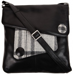 Mala Leather Abertweed Large Leather Across Body Bag
