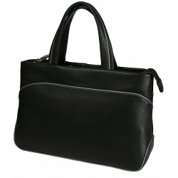 Mala Leather Classic Contrast Grab Bag / Handbag