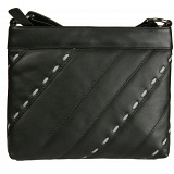 Mala Leather Contrast Stitch Body Bag / Handbag