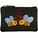 Mala Leather Pinky Purse - Two Bee's In Love with Hearts Coin Purse