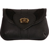 Mala Leather Pinky Purse - Flap Over Heart Coin Purse