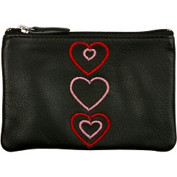 Mala Leather Pinky Purse - Open Hearts Coin Purse