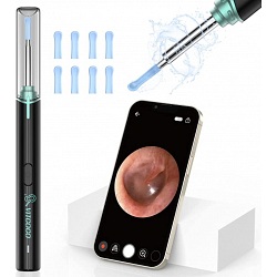 VITCOCO Ear Wax Removal Kit Ear Camera 1920P FHD Wireless Ear Cleaner Ear Wax Remover with 8 PCS Ear Spoon, 3.9mm Waterproof Ear Otoscope Endoscope for iPhone, iPad & Android Smart Phones