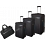 Pierre Cardin Altura 4 Piece Suitcase / Luggage Set Black / Celestial Blue 