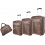 Pierre Cardin Aria 4 Piece Super Lightweight Suitcase / Luggage Set Mocha 