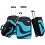 Pierre Cardin Sahara 4 Piece Expanding Luggage / Suitcase Set Black / Cyan 