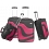 Pierre Cardin Sahara 4 Piece Expanding Luggage / Suitcase Set Charcoal / Plum 
